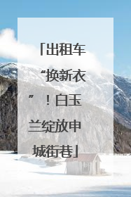 出租车“换新衣”！白玉兰绽放申城街巷