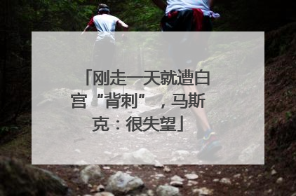 刚走一天就遭白宫“背刺”，马斯克：很失望