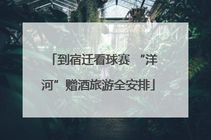 到宿迁看球赛 “洋河”赠酒旅游全安排