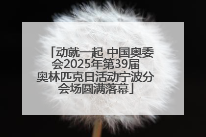 动就一起 中国奥委会2025年第39届奥林匹克日活动宁波分会场圆满落幕