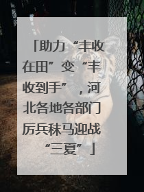 助力“丰收在田”变“丰收到手”，河北各地各部门厉兵秣马迎战“三夏”