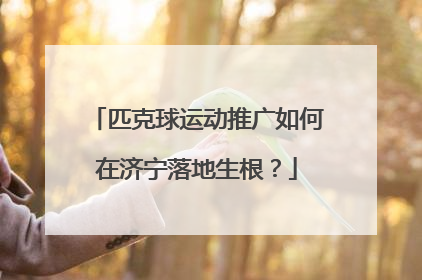 匹克球运动推广如何在济宁落地生根？