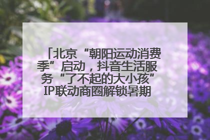 北京“朝阳运动消费季”启动，抖音生活服务“了不起的大小孩”IP联动商圈解锁暑期亲子消费新场景