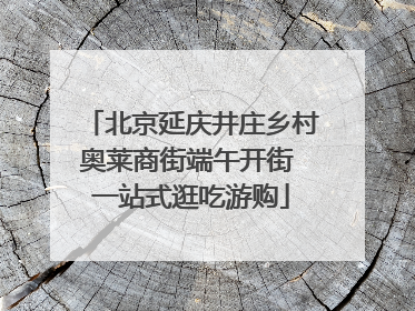 北京延庆井庄乡村奥莱商街端午开街 一站式逛吃游购