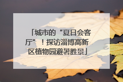 城市的“夏日会客厅”！探访淄博高新区植物园避暑胜景