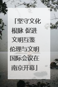 坚守文化根脉 促进文明互鉴 伦理与文明国际会议在南京开幕