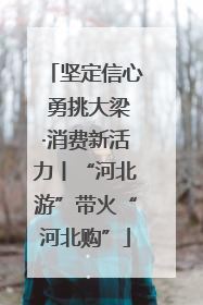 坚定信心 勇挑大梁·消费新活力丨“河北游”带火“河北购”