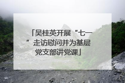 吴桂英开展“七一”走访慰问并为基层党支部讲党课