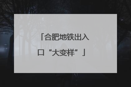 合肥地铁出入口“大变样”