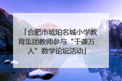 合肥市琥珀名城小学教育集团教师参与“千课万人”数学论坛活动