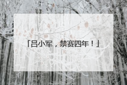 吕小军，禁赛四年！