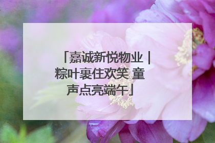 嘉诚新悦物业｜粽叶裹住欢笑 童声点亮端午