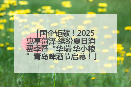 国企钜献！2025惠享菏泽·缤纷夏日消费季暨“华瑞·华小粮”青岛啤酒节启幕！