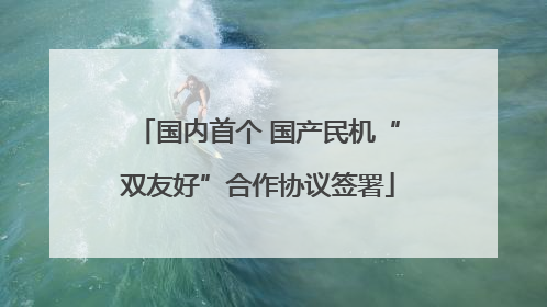 国内首个 国产民机“双友好”合作协议签署