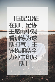 国足出征在即，足协主席雨中观看训练为球队打气，王钰栋期待全力冲击印尼队
