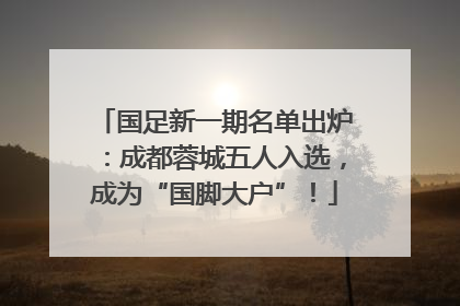 国足新一期名单出炉：成都蓉城五人入选，成为“国脚大户”！