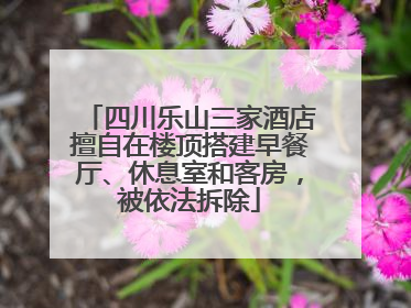 四川乐山三家酒店擅自在楼顶搭建早餐厅、休息室和客房，被依法拆除