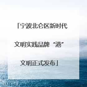 宁波北仑区新时代文明实践品牌“港”文明正式发布