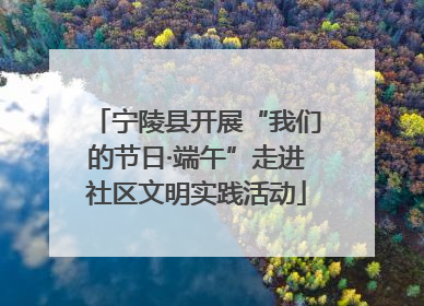 宁陵县开展“我们的节日·端午”走进社区文明实践活动