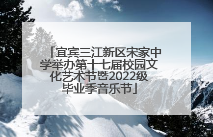 宜宾三江新区宋家中学举办第十七届校园文化艺术节暨2022级毕业季音乐节