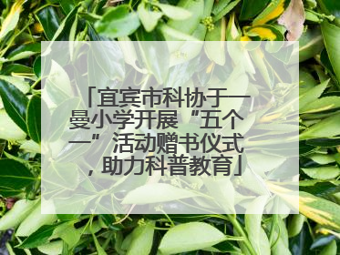 宜宾市科协于一曼小学开展“五个一”活动赠书仪式，助力科普教育