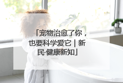 宠物治愈了你，也要科学爱它｜新民·健康新知