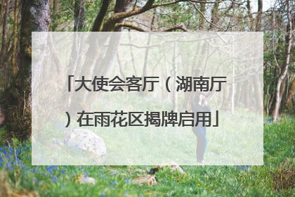 大使会客厅（湖南厅）在雨花区揭牌启用