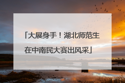 大展身手！湖北师范生在中南民大赛出风采