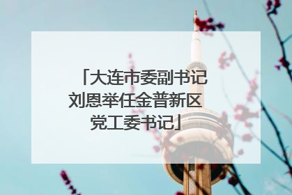 大连市委副书记刘恩举任金普新区党工委书记