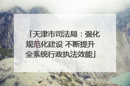 天津市司法局：强化规范化建设 不断提升全系统行政执法效能