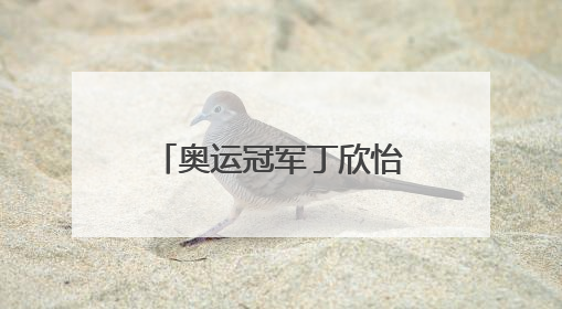 奥运冠军丁欣怡：走下领奖台 一切从零开始
