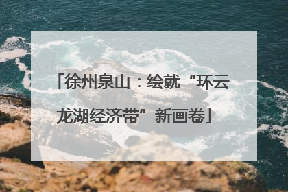 徐州泉山：绘就“环云龙湖经济带”新画卷