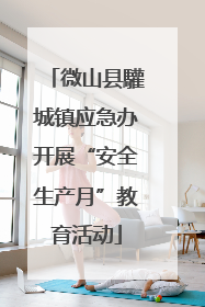 微山县驩城镇应急办开展“安全生产月”教育活动