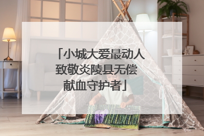 小城大爱最动人 致敬炎陵县无偿献血守护者
