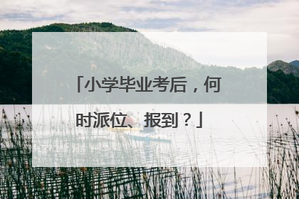 小学毕业考后，何时派位、报到？