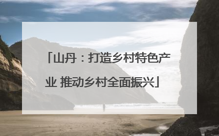 山丹：打造乡村特色产业 推动乡村全面振兴
