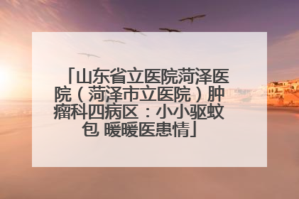山东省立医院菏泽医院（菏泽市立医院）肿瘤科四病区：小小驱蚊包 暖暖医患情