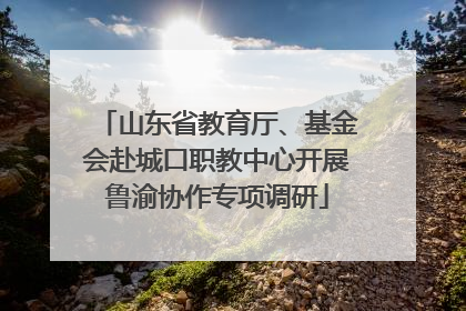 山东省教育厅、基金会赴城口职教中心开展鲁渝协作专项调研