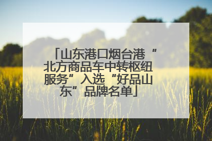 山东港口烟台港“北方商品车中转枢纽服务”入选“好品山东”品牌名单