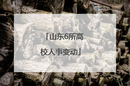 山东6所高校人事变动