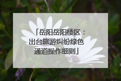 岳阳岳阳楼区：出台旅游纠纷绿色通道操作细则