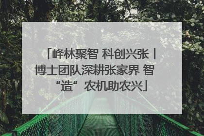 峰林聚智 科创兴张丨博士团队深耕张家界 智“造”农机助农兴