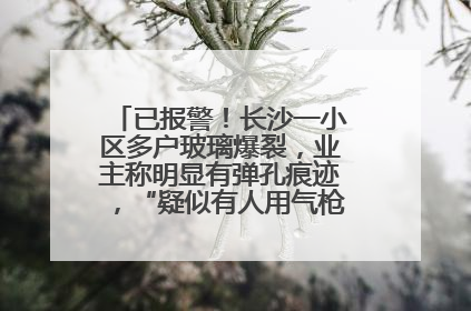已报警！长沙一小区多户玻璃爆裂，业主称明显有弹孔痕迹，“疑似有人用气枪打鸟造成”