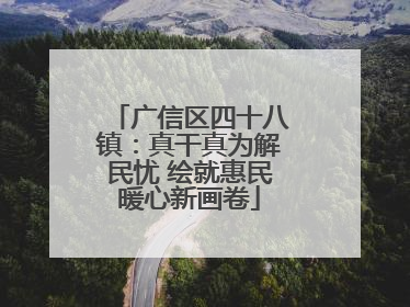 广信区四十八镇：真干真为解民忧 绘就惠民暖心新画卷