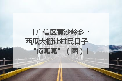 广信区黄沙岭乡：西瓜大棚让村民日子“顶呱呱”（图）