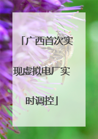 广西首次实现虚拟电厂实时调控