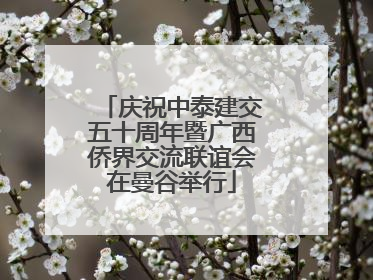 庆祝中泰建交五十周年暨广西侨界交流联谊会在曼谷举行