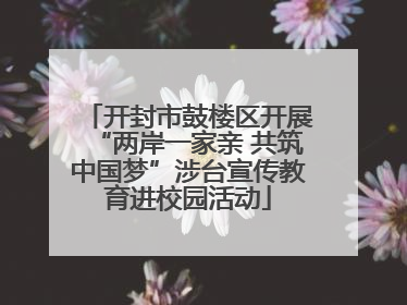 开封市鼓楼区开展“两岸一家亲 共筑中国梦”涉台宣传教育进校园活动