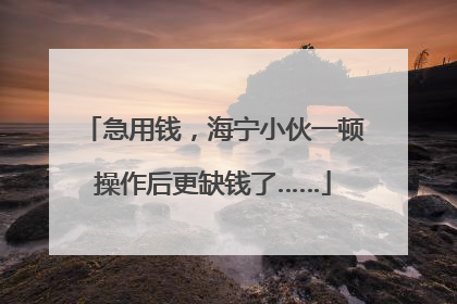 急用钱，海宁小伙一顿操作后更缺钱了……