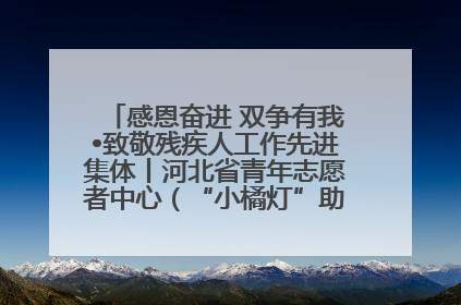 感恩奋进 双争有我•致敬残疾人工作先进集体丨河北省青年志愿者中心（“小橘灯”助残接力计划实施团队）：用温暖陪伴，守护特殊孩子成长